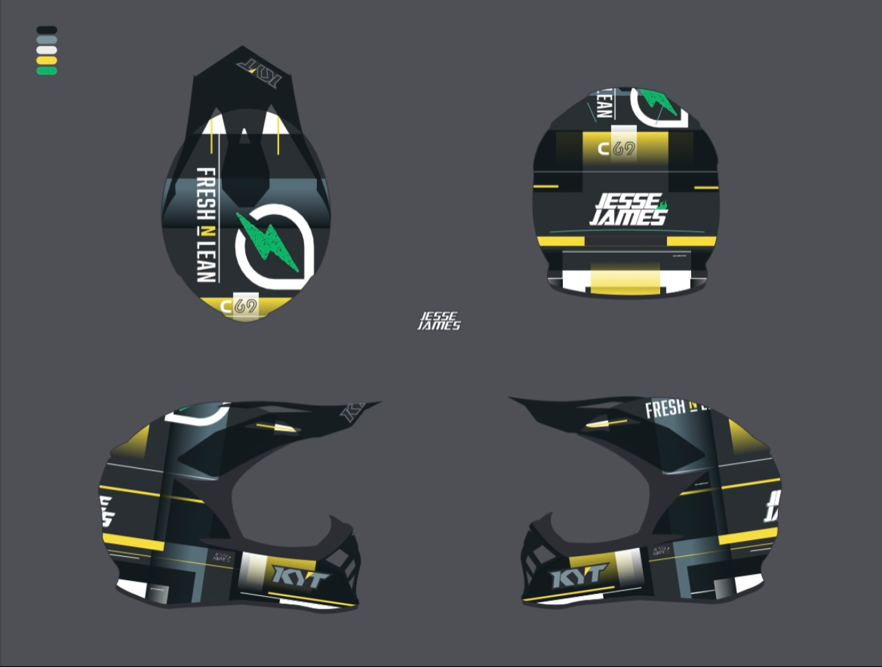 Jesse James Shedden helmet